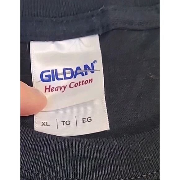 Gildan GET NAKED Funny Graphic Tee XL Black Naked City Pizza Shop Nevada - Picture 5 of 7